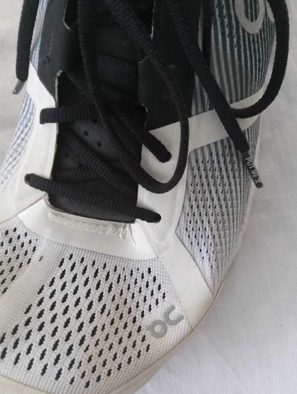 On Running Men's Black and White Mesh Sneakers